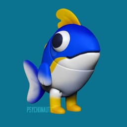 Fishy Ball Jointed Doll 3d model