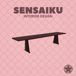 Miniature Replica 1:12 Jean Prouvé 06. Trapeze Table (Long) for Miniature Dollhouse - 3D Print Ins 3d model