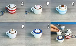 Clicker Cup Mug Chocolate Cream,Marshmallow & more / keychain 3d model