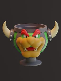 Mario Bowser Mug 3d model
