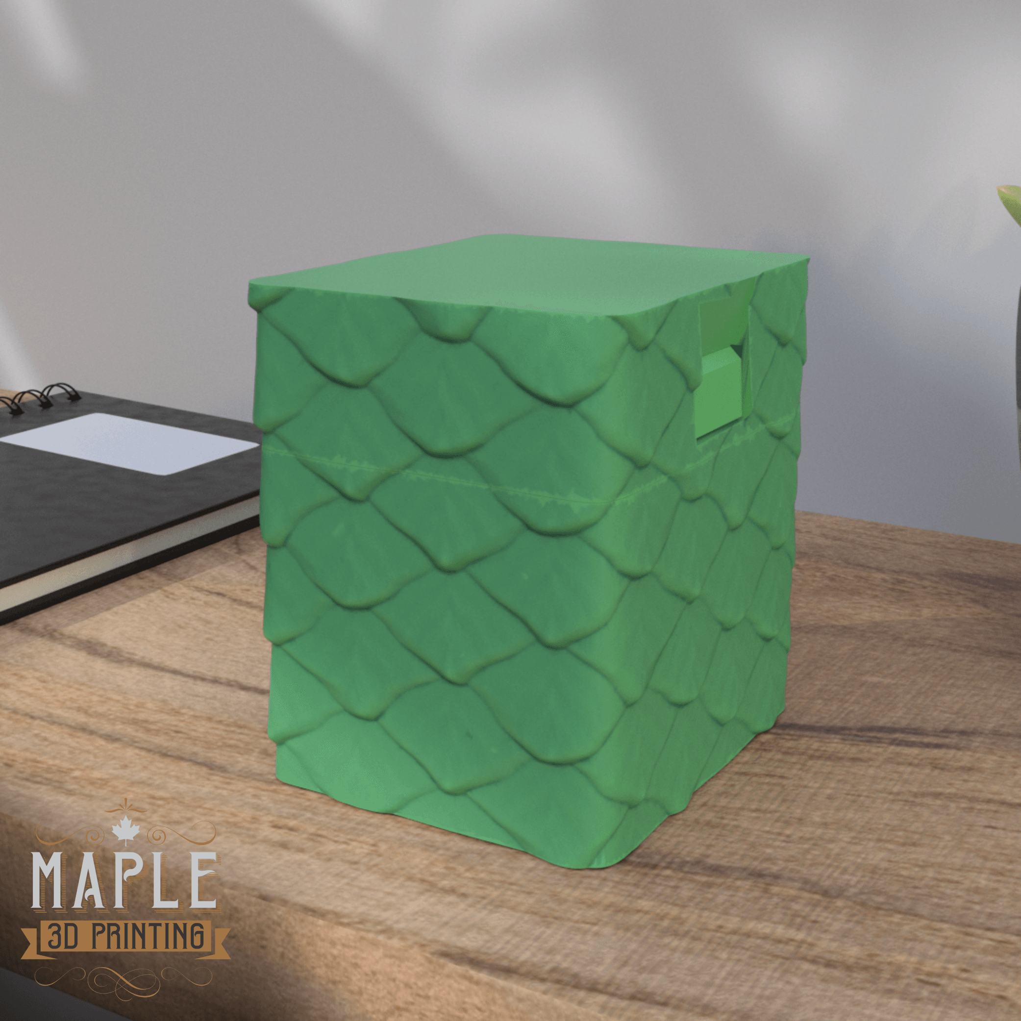 Snap Shut Deck Box - Dragon Scales 3d model