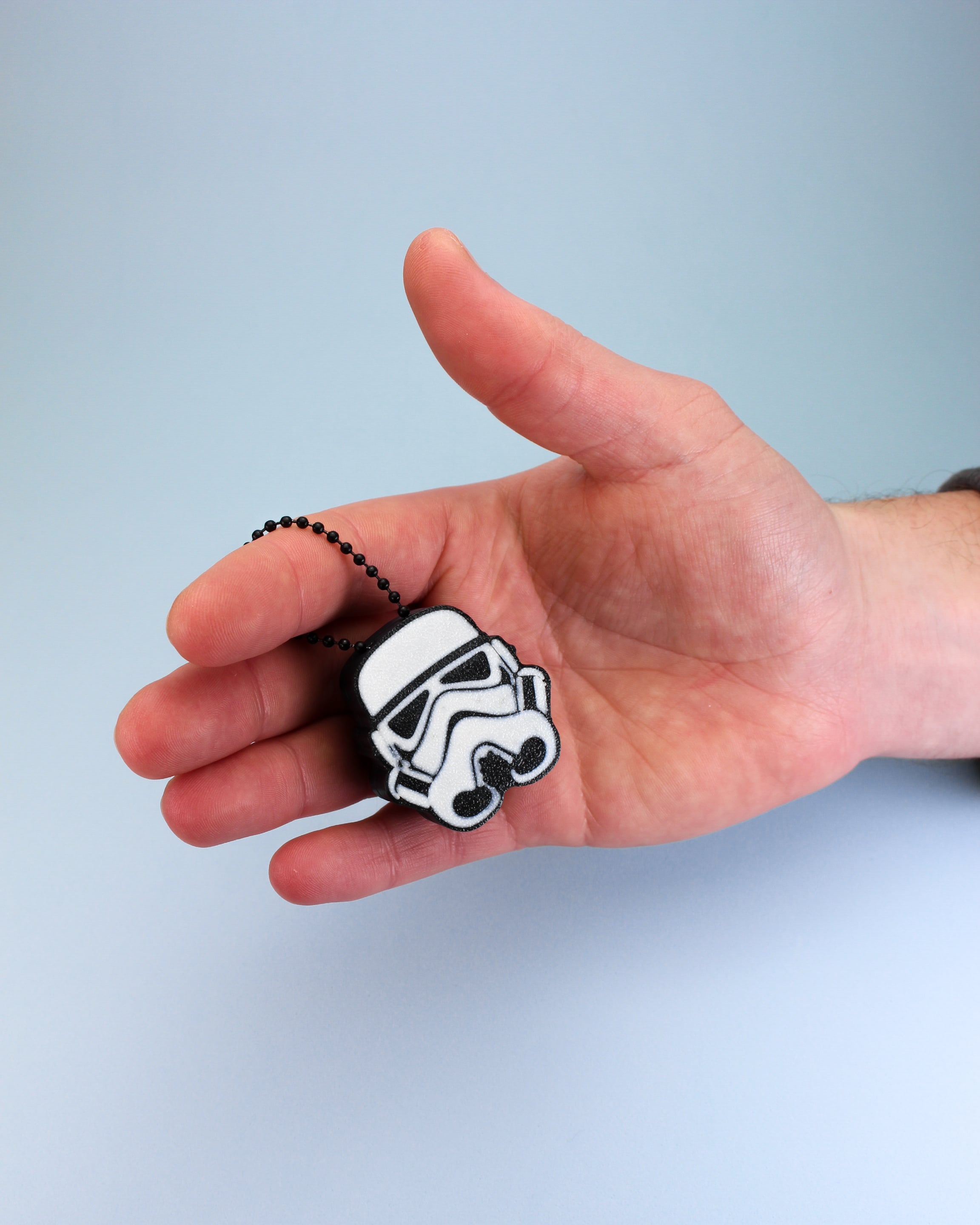 Stormtrooper Helmet Fidget Clicker - Keychain 3d model