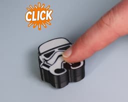 Stormtrooper Helmet Fidget Clicker - Keychain 3d model