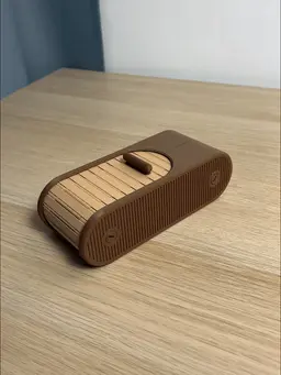 Capsule Tambour Box | Roll top Storage | Organizer 3d model