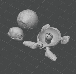 Planet Earth Turtle - Flexi Keychain with Spinning Globe - No Supports 3D Print STL/3MF 3d model