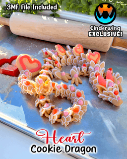 Cookie Heart Dragon 3d model