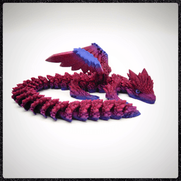 Crystal Dragon - Articulated - Print in Place - Fantasy 3d model