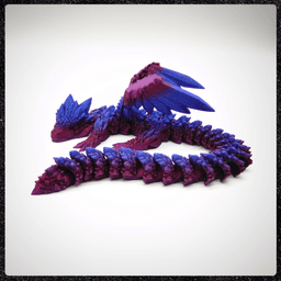 Crystal Dragon - Articulated - Print in Place - Fantasy 3d model