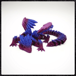 Crystal Dragon - Articulated - Print in Place - Fantasy 3d model