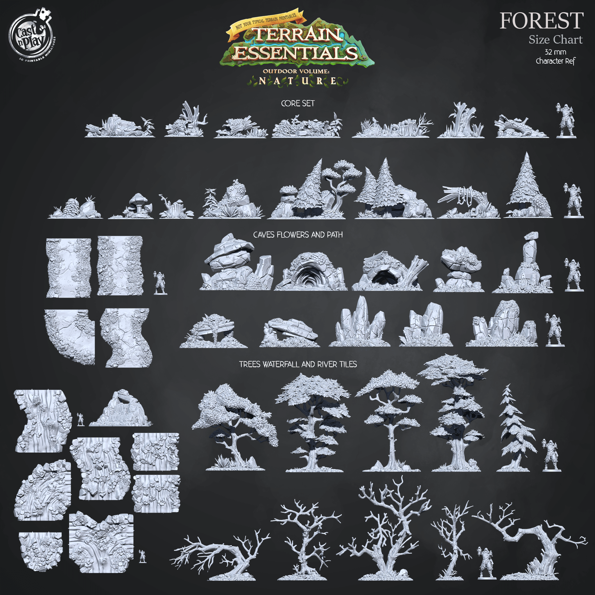 Forest Set (Pre-Supported) 3d model