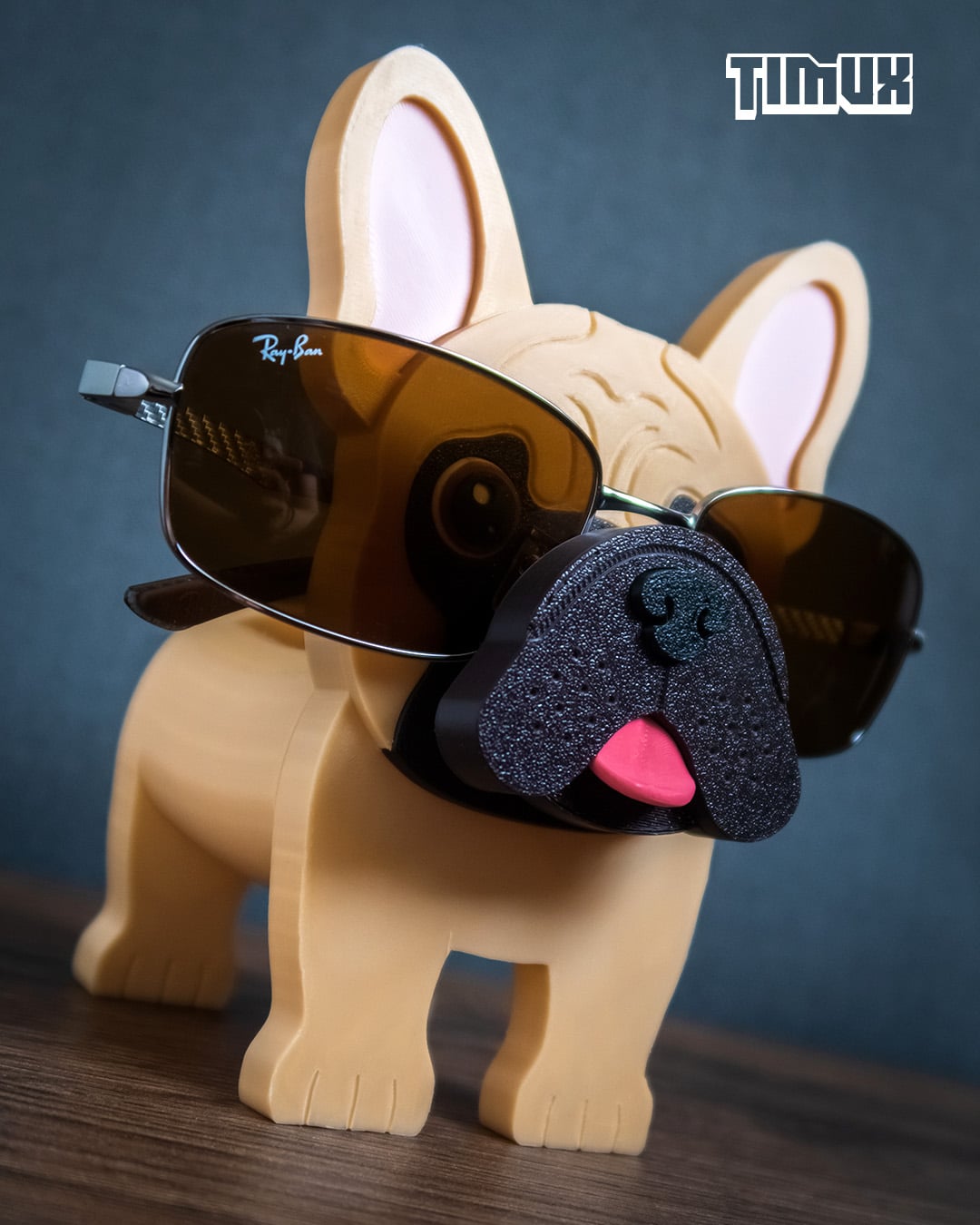 FRENCH BULLDOG GLASSES HOLDER V2 3d model