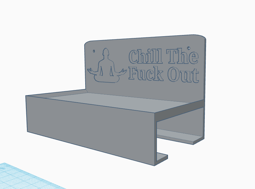 Side Load Chill the Fuck Out Koozie Rack 3d model
