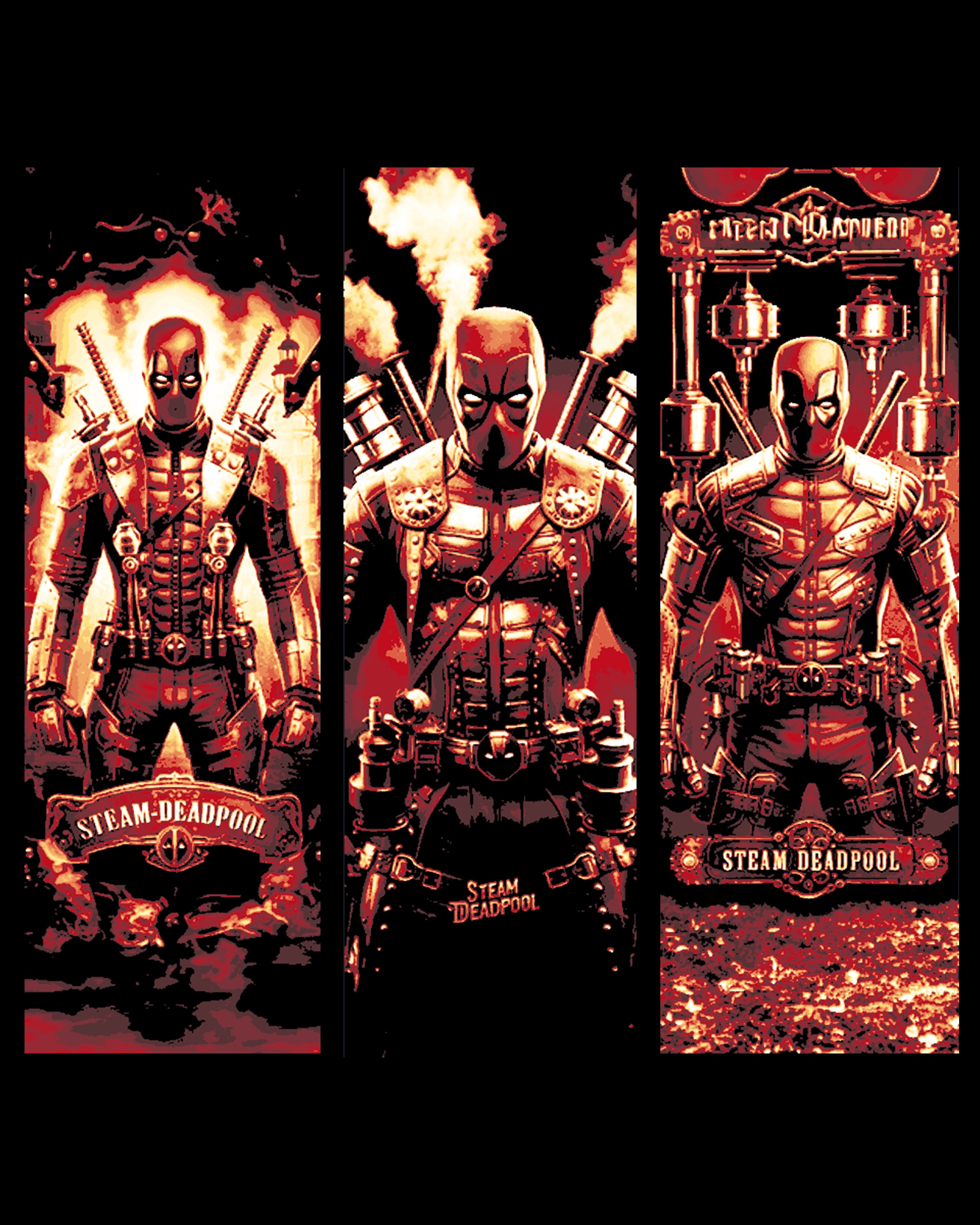 The world isn't ready for Steampunk Deadpool! - Set of bookmarks 3d model