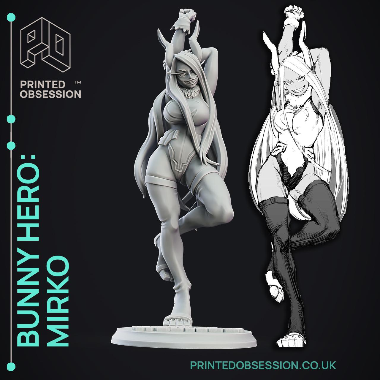 Mirko: Rabbit Hero - My Hero Academia - Anime Fanart Figurine 3d model