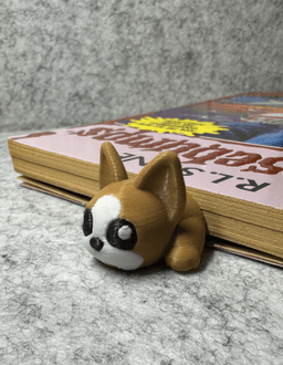 Smooshy Face Dog / Booty Bookmark 3d model