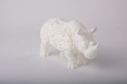 Steampunk Rhino Bust with Mechanical Details 3d model