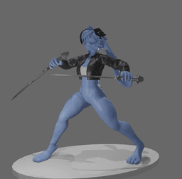 Anthro Rabbit Duel Wielding Warrior Stylized Furry Sword Fighter v2 3d model