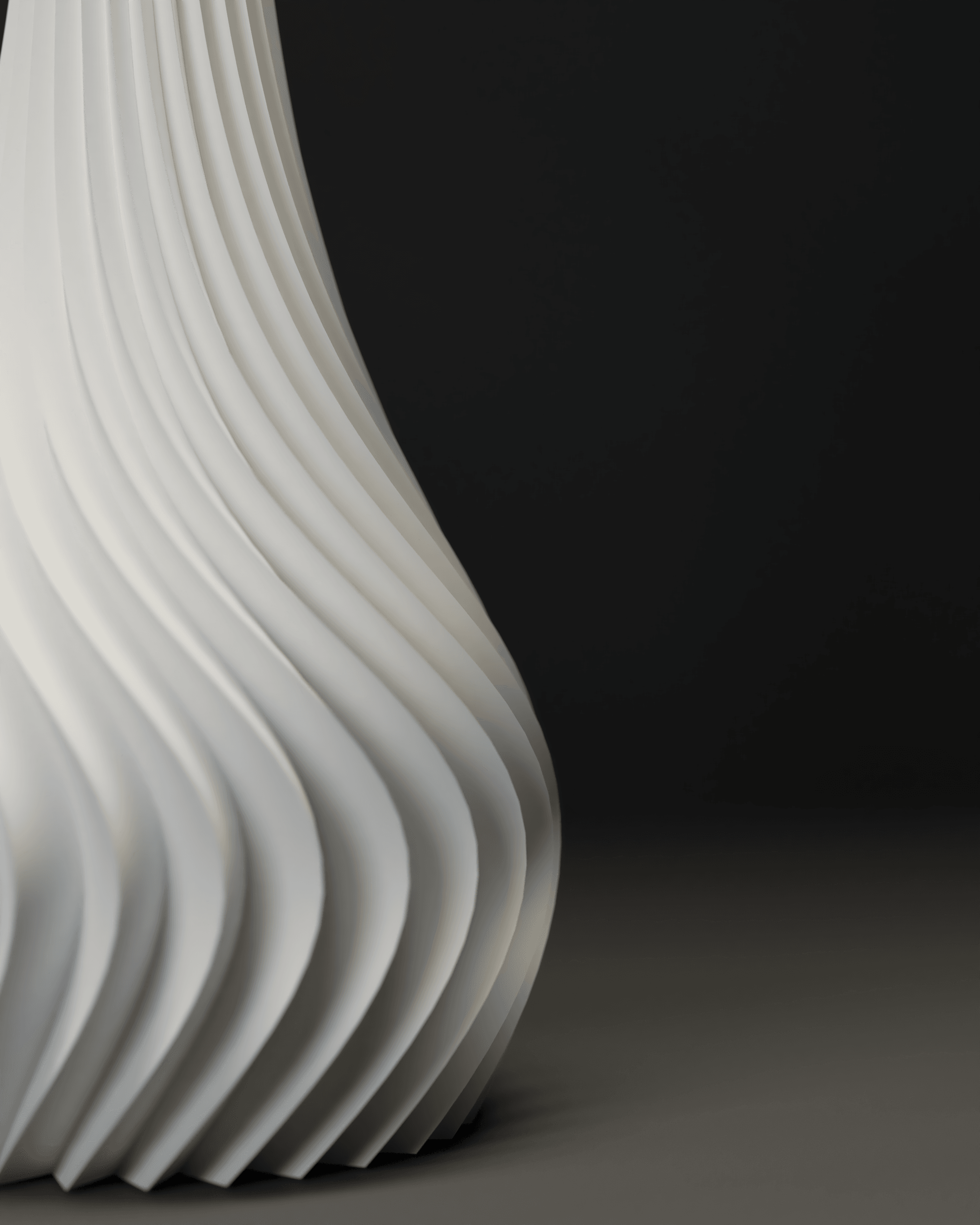 Creased Plant Pot #1 | Minimal parametric design vase model 3d model