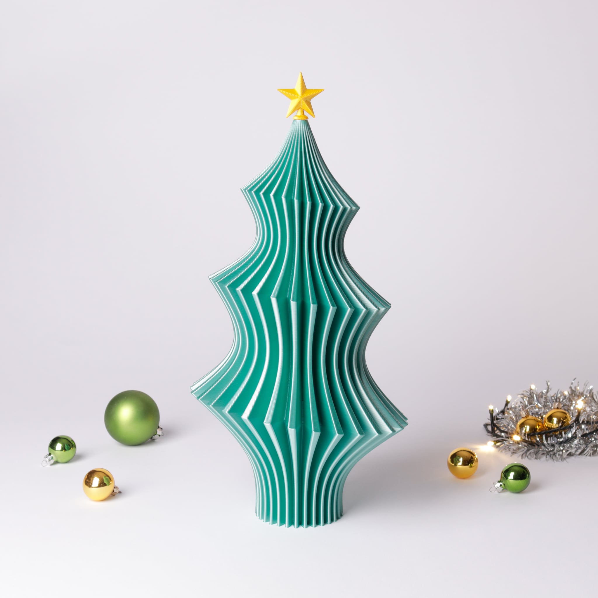 Abstract Christmas Tree /w Tree Topper (normal and vase mode) 3d model