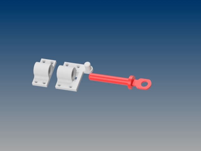 DoorLatch slide and turn to lock 3d model