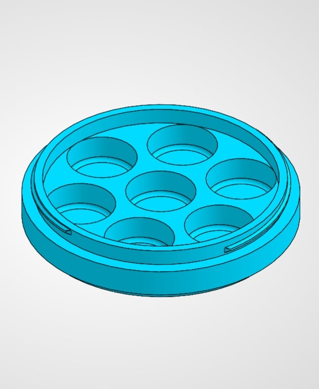 Wizard Dice Container And Tray Threaded 3d model