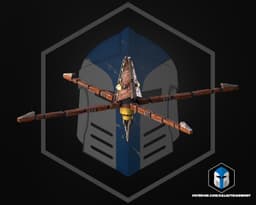 Flexi-Trident Class Assault Ship - 3D Print Files 3d model