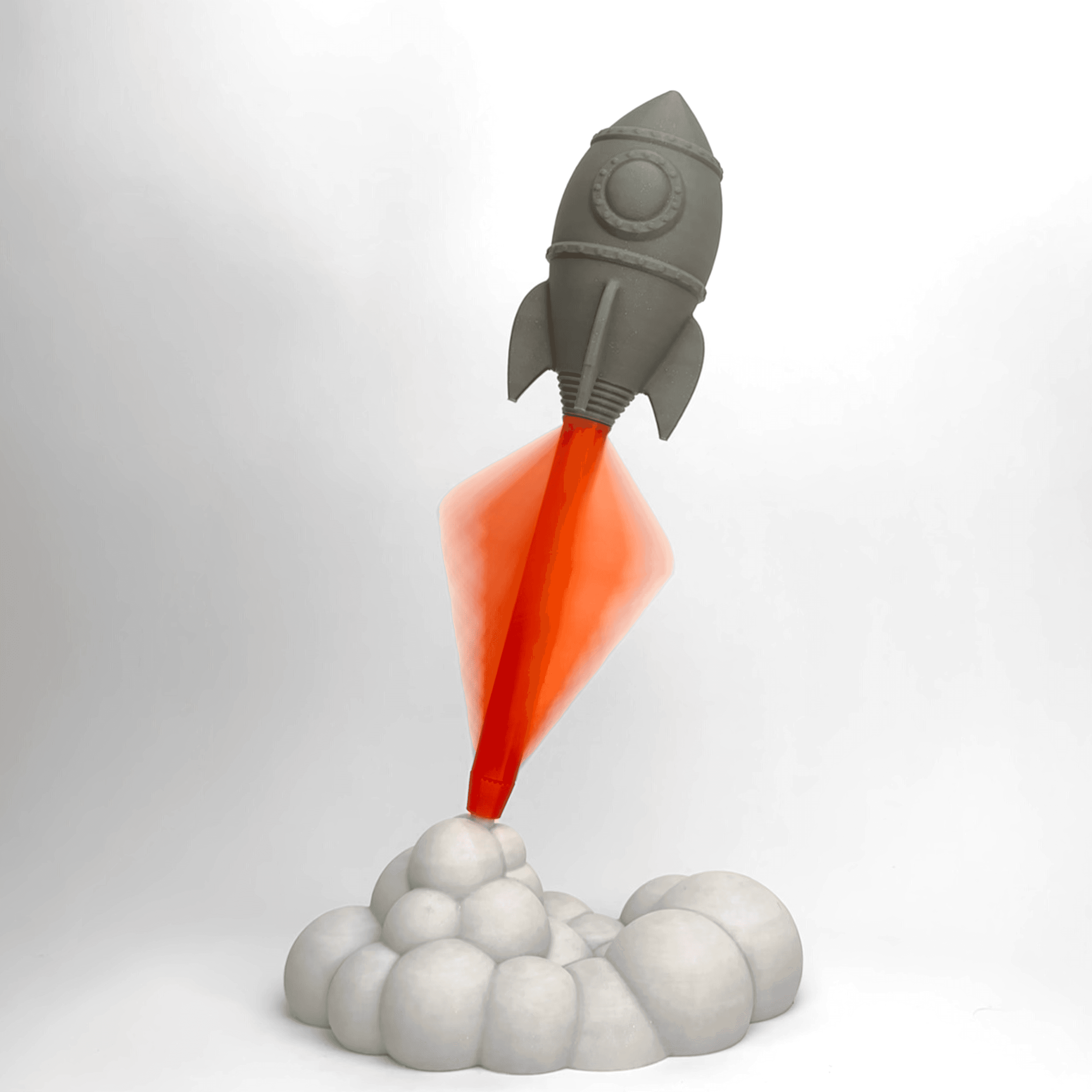 Archimedes Windmill Rocket Sculpture 3d model