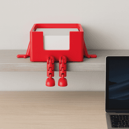 Articulated Sticky Note Holder | Fun Storage with Legs Toy | Desk Organizer for Notes 3d model