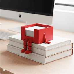 Articulated Sticky Note Holder | Fun Storage with Legs Toy | Desk Organizer for Notes 3d model