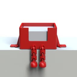 Articulated Sticky Note Holder | Fun Storage with Legs Toy | Desk Organizer for Notes 3d model