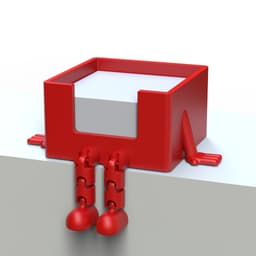 Articulated Sticky Note Holder | Fun Storage with Legs Toy | Desk Organizer for Notes 3d model