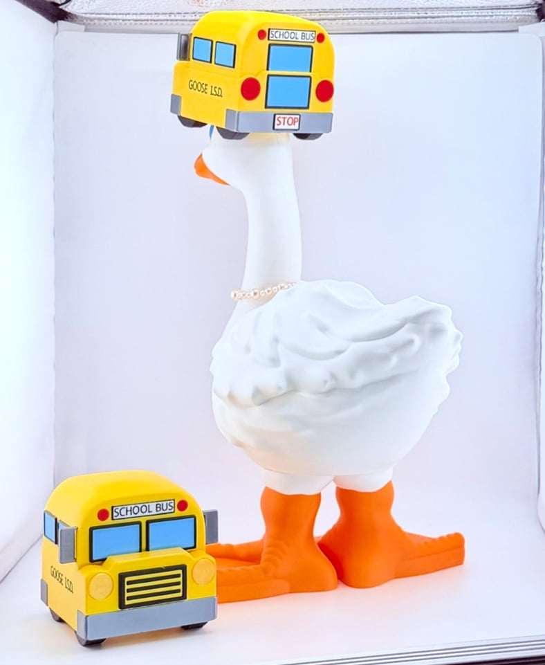 School Bus Hat Goose Gear for Porch Goose 3d model