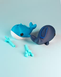 Whale Fidget Clicker Keychain 3d model