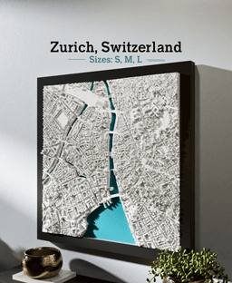 Zurich, Switzerland - S, M, L, & XL 3d model
