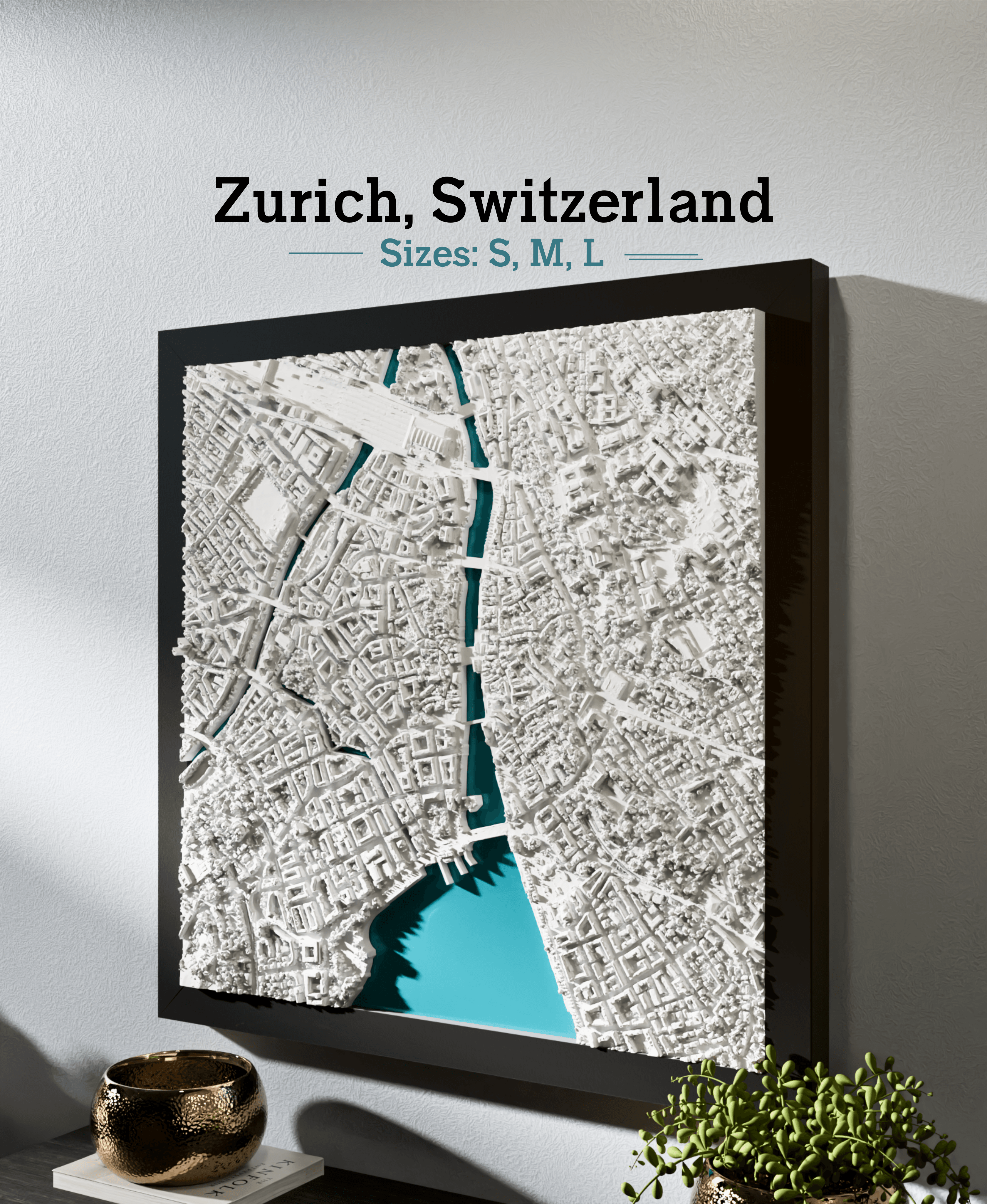 Zurich, Switzerland - S, M, L, & XL 3d model
