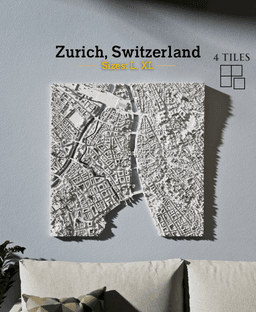 Zurich, Switzerland - S, M, L, & XL 3d model