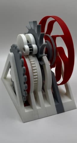 Escapement 1-Minute Timer Mechanism 3d model