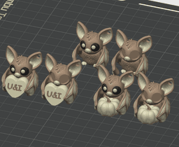 Little Bats Collection - Cozy Halloween Flexi Figures, Keychains, Bag Charms & Candle Holders - No S 3d model