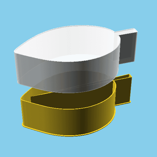 Leaf (model 5), nestable box (v1) 3d model