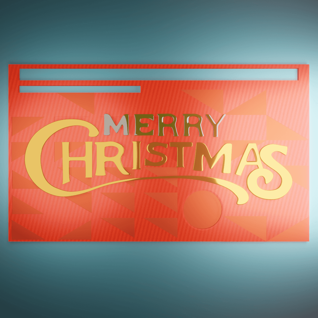 CHRISTMAS VISITING CARD 3d model