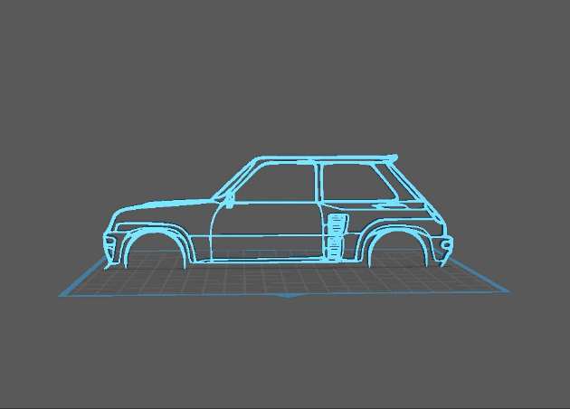Renault - 5 Turbo Wall Art 3d model