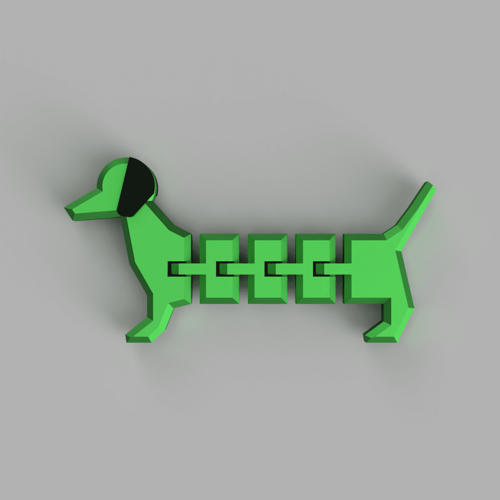 Articulated Sausage Dog - Different lengths available 3d model