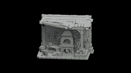 Blacksmith Forge Workshop STL - Printable D&D Tabletop Terrain 3d model