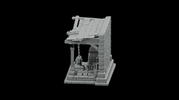 Blacksmith Forge Workshop STL - Printable D&D Tabletop Terrain 3d model