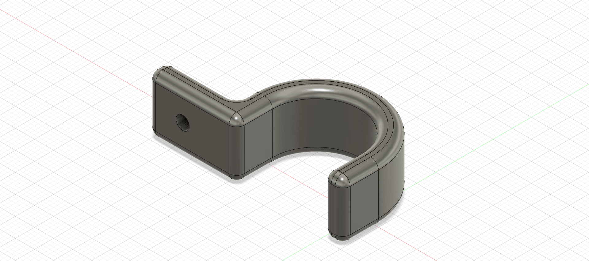 0.5 in. 1-Hole Clamp 3d model