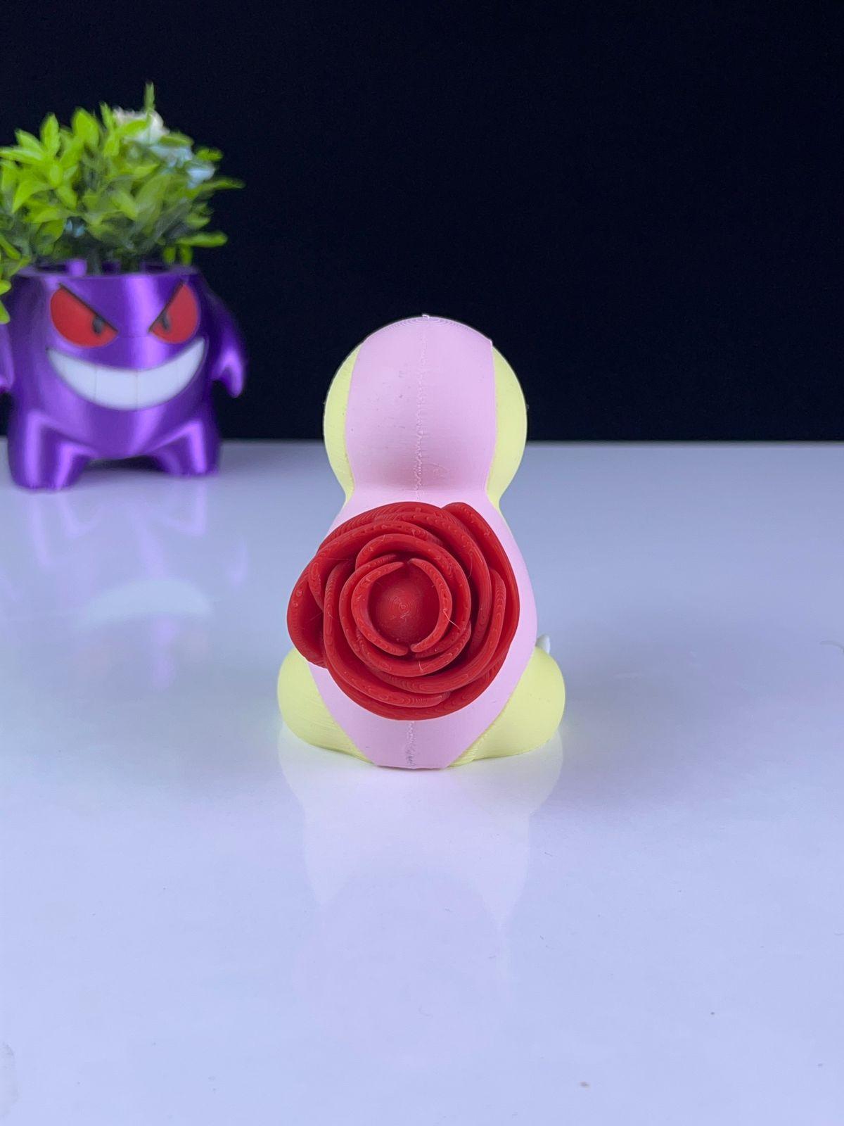 Floral Cyndaquil Gift for your Wife / Husband - Multipart 3d model