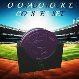 Colorado Rockies Coaster Set (MLB) 3d model