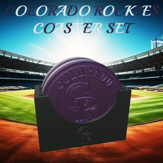 Colorado Rockies Coaster Set (MLB) 3d model