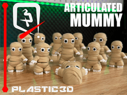 Articulated Mummy – Print-in-Place Wrapped Wanderer - Members Exclusive 3d model
