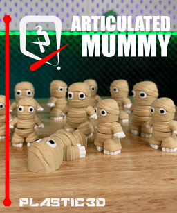 Articulated Mummy – Print-in-Place Wrapped Wanderer - Members Exclusive 3d model
